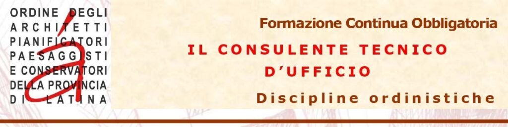 CREDITI FORMATIVI DEONTOLOGICI in modalità streaming – Il consulente tecnico d’ufficio