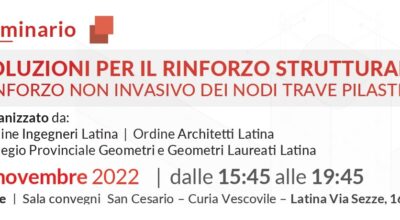 CREDITI FORMATIVI – SEMINARIO: “Soluzioni per il rinforzo strutturale”
