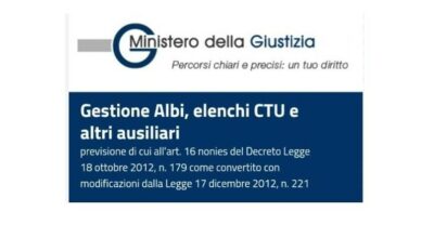 Nuovo Portale Nazionale Albo CTU e Periti –  Ministero della Giustizia