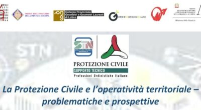CREDITI FORMATIVI – “LA PROTEZIONE CIVILE E L’OPERATIVITÀ TERRITORIALE – problematiche e prospettive”